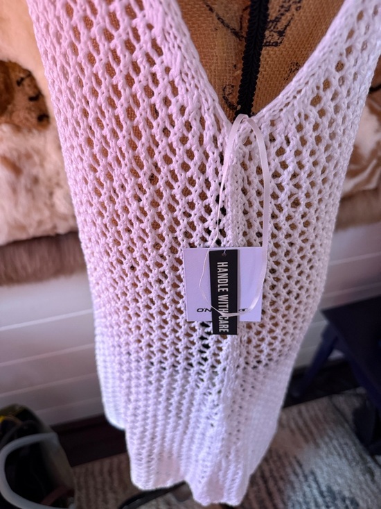 O'Neill White Crochet Pullover Swim Coverup Dress - Picture 9 of 10